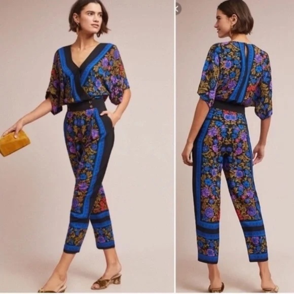 Anthropologie Dresses & Skirts - Anthropologie Ett:twa Scarf Printed Jumsuit